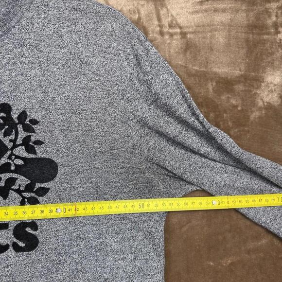 Roots Canada Men’s Organic Cooper Beaver Long Sleeve T-shirt Heather Gray Sz M - Picture 7 of 7